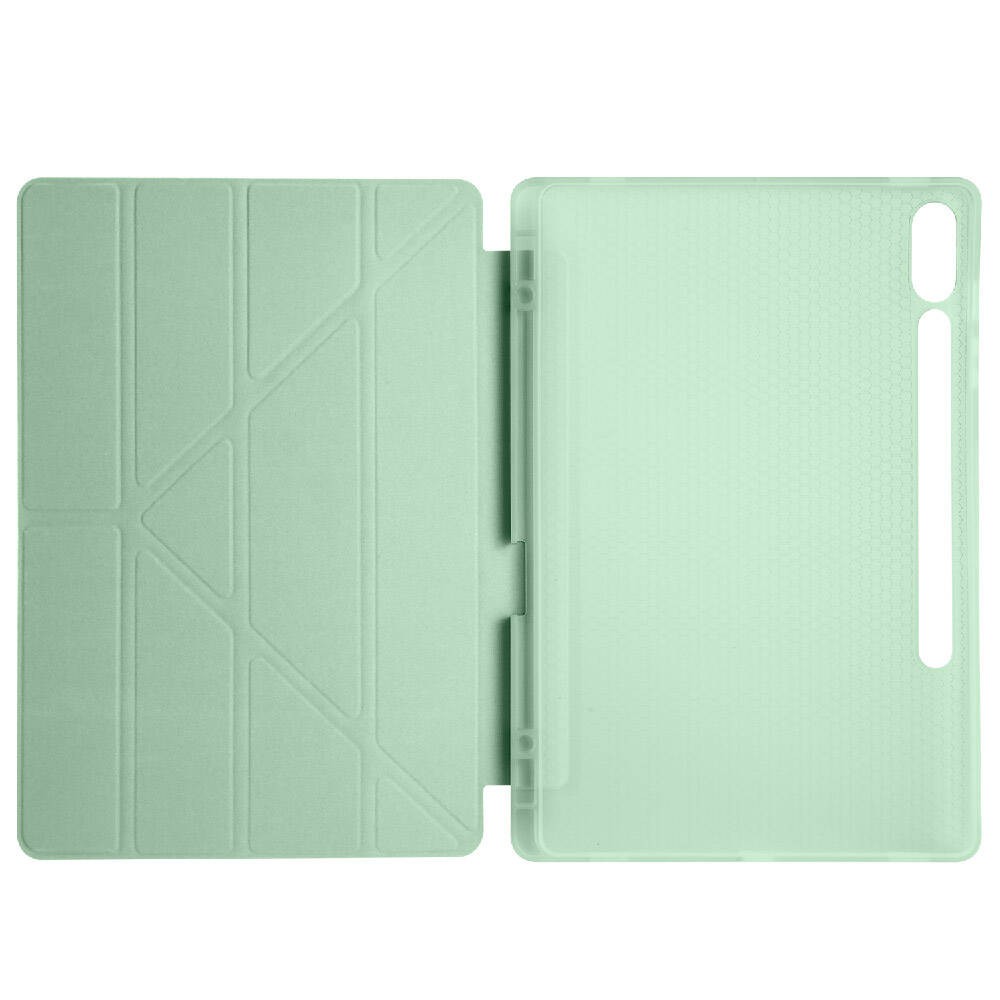 Galaxy Tab S9 Plus  Zore Tri Folding Kalem Bölmeli Standlı