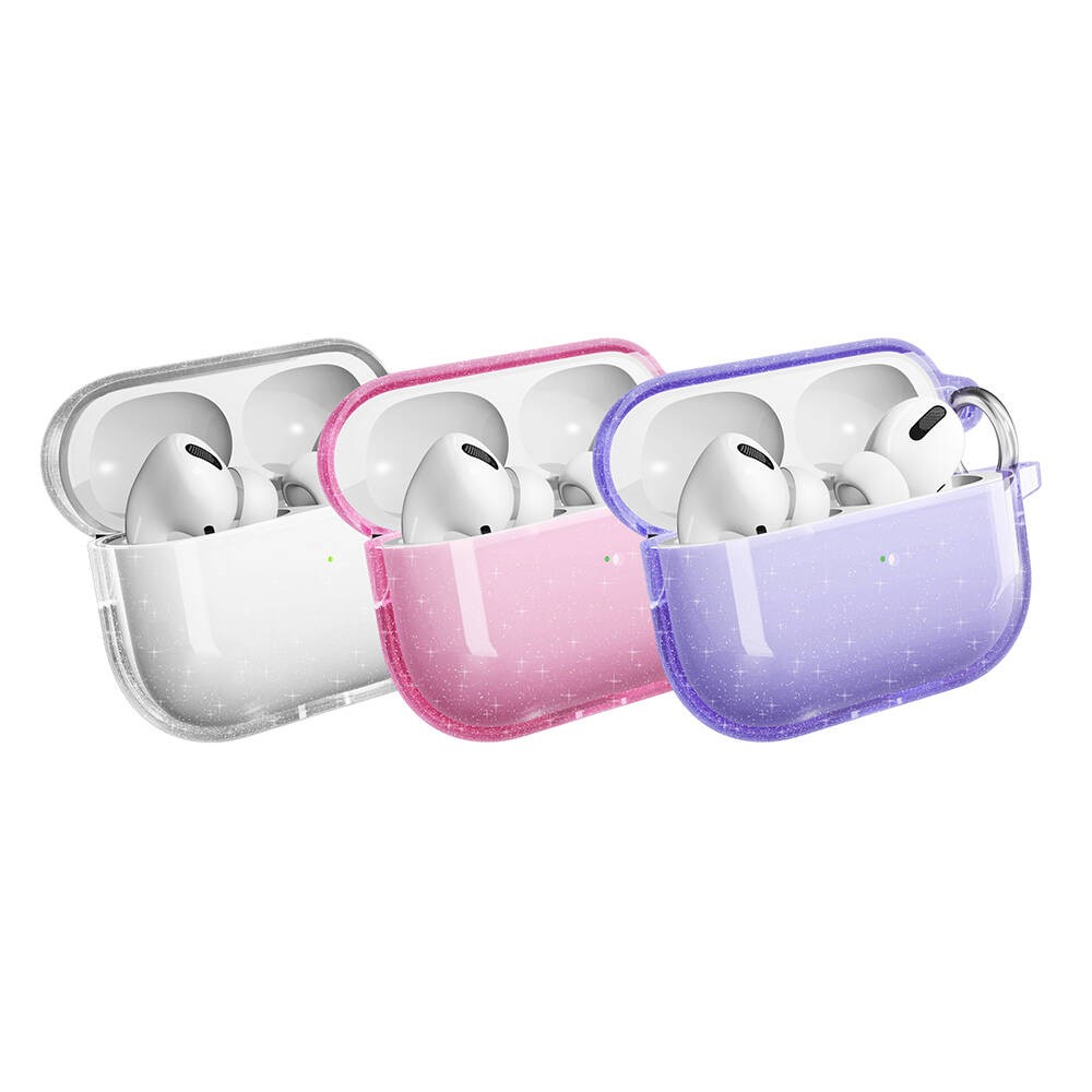 Airpods Pro 2 Zore Allstar Airbag 32 Shining Glitter Transparent Colored Case