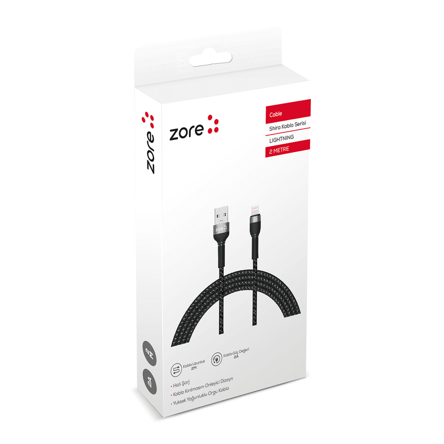 Zore Shira Series Lightning USB Cable 2m