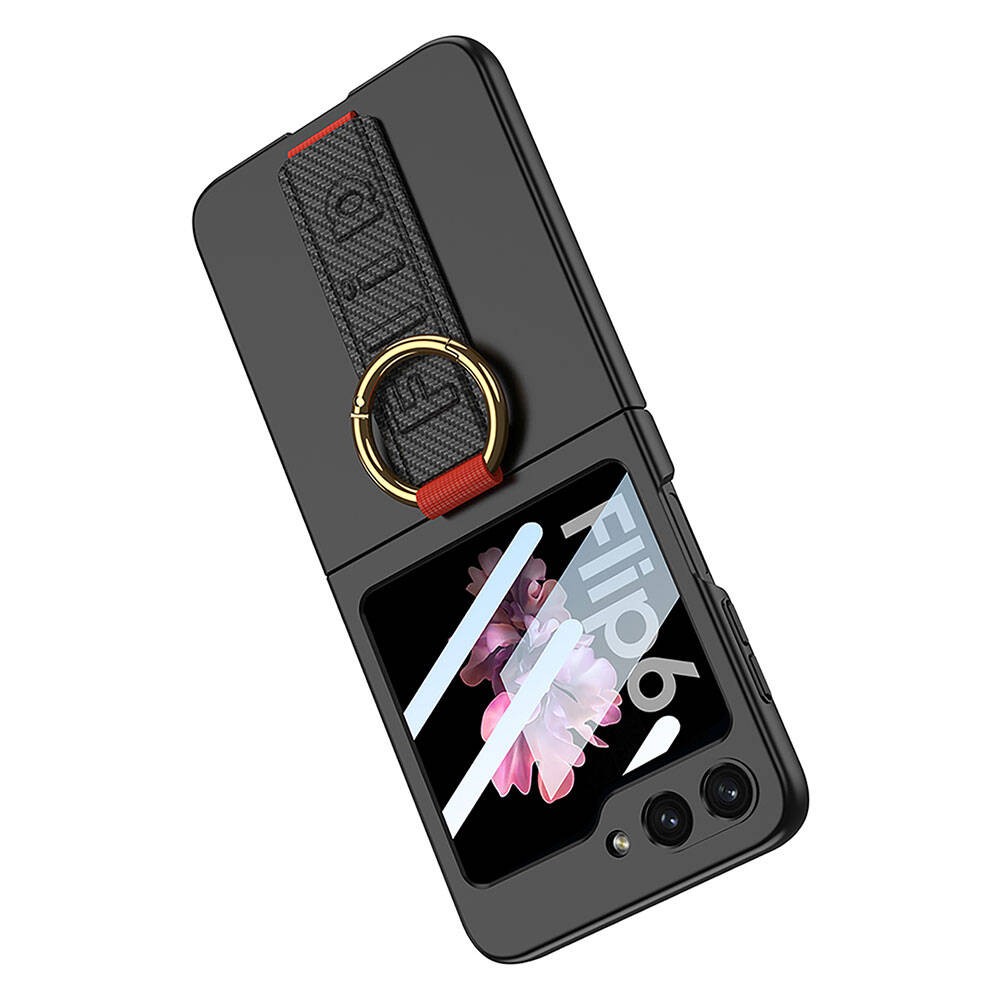 Galaxy Z Flip 6 Case Camera Protected Ring Carbon Designed Zore Flip Ring K谋pta Cover