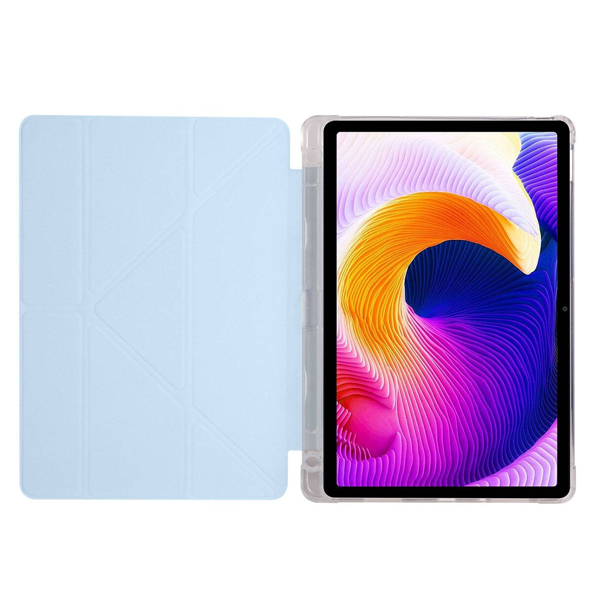 Xiaomi Redmi Pad SE  Zore Tri Folding Kalem Bölmeli Standlı
