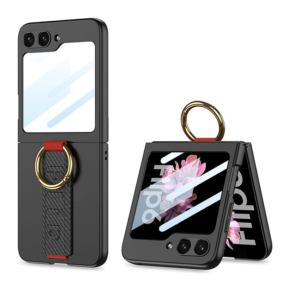 Galaxy Z Flip 6 Case Camera Protected Ring Carbon Designed Zore Flip Ring K谋pta Cover