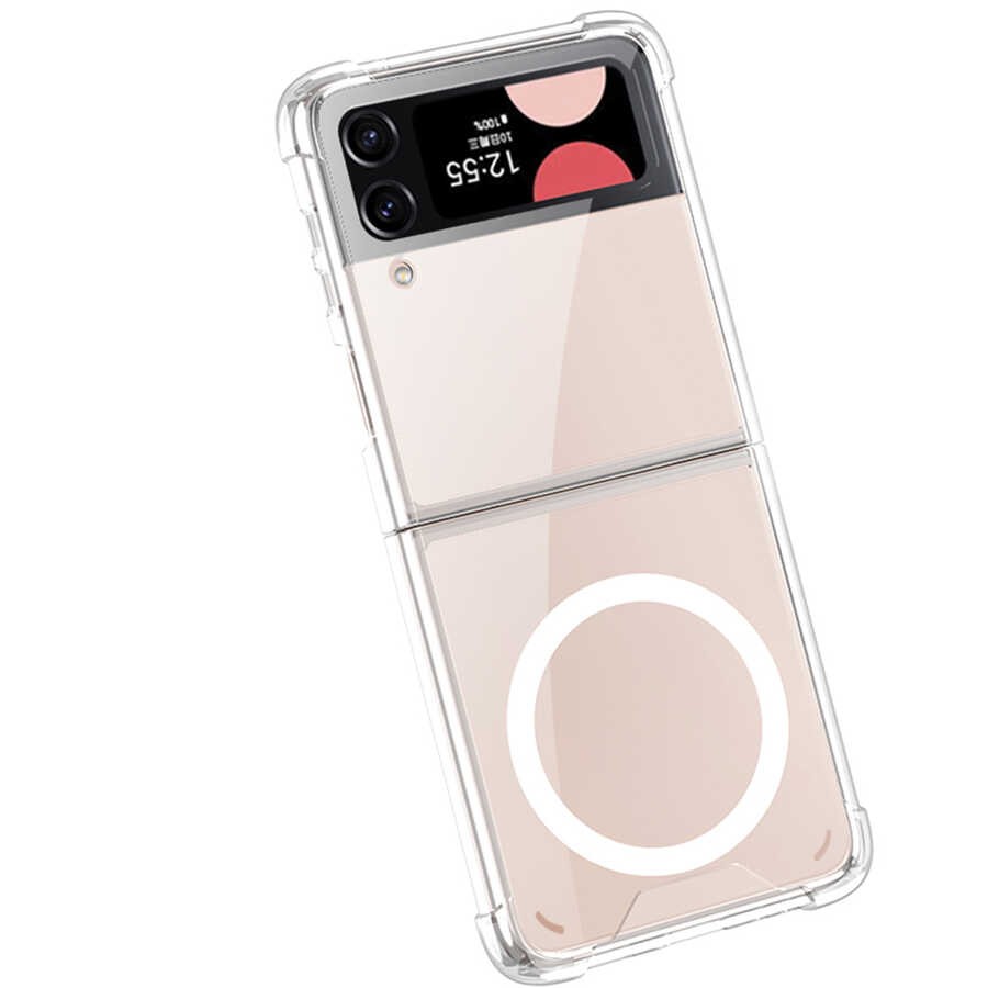Galaxy Z Flip 3 Wireless Şarj Özellikli Airbagli Zore Kıpta Anti Shock Magsafe