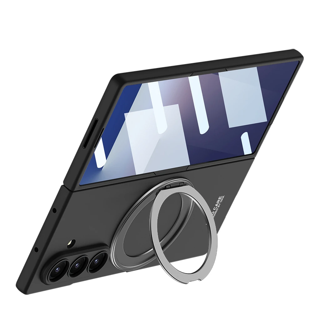 Galaxy Z Fold 7 Kılıf M-safe Şarj Özellikli Zore Kıpta Yüzüklü Kamera Korumalı Kapak