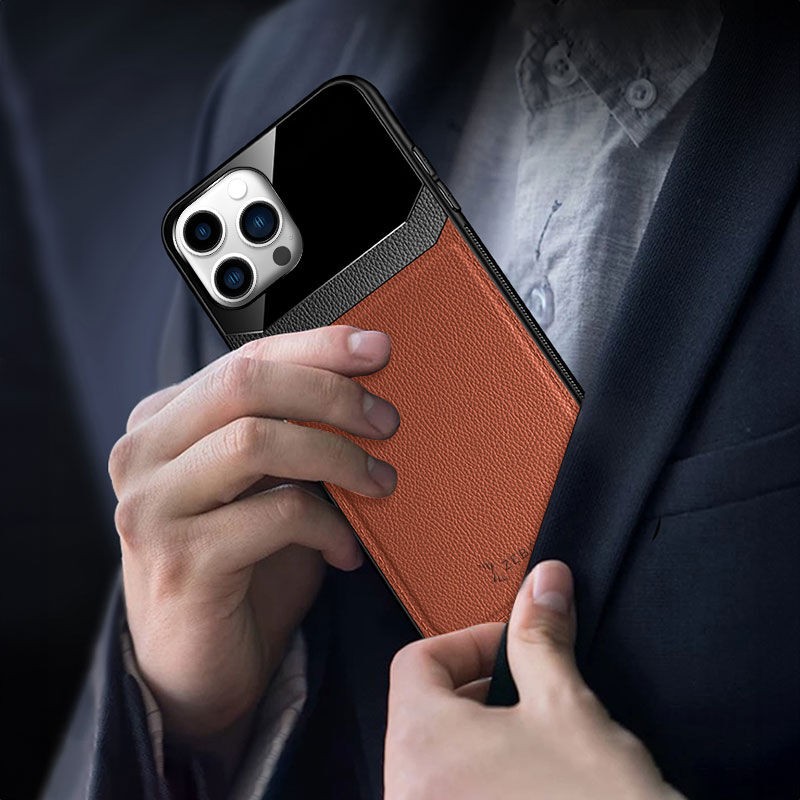 Apple iPhone 14 Pro Uyumlu Zebana Lens Pu Deri Kılıf