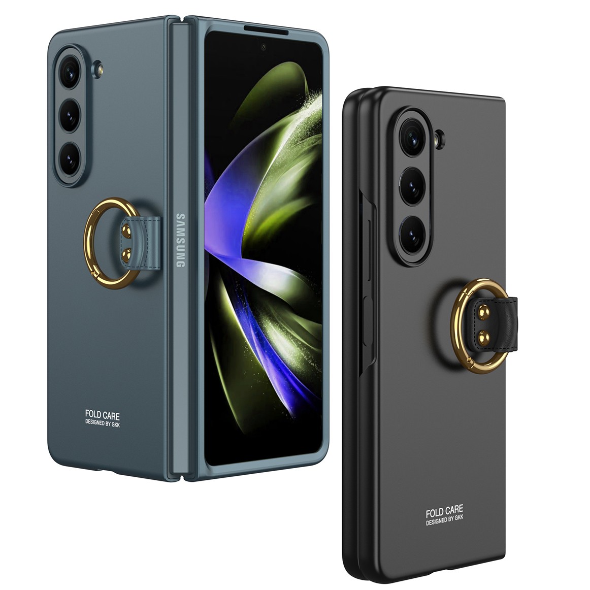 Galaxy Z Fold 5 Zore Kıpta Yüzüklü Flip Sert