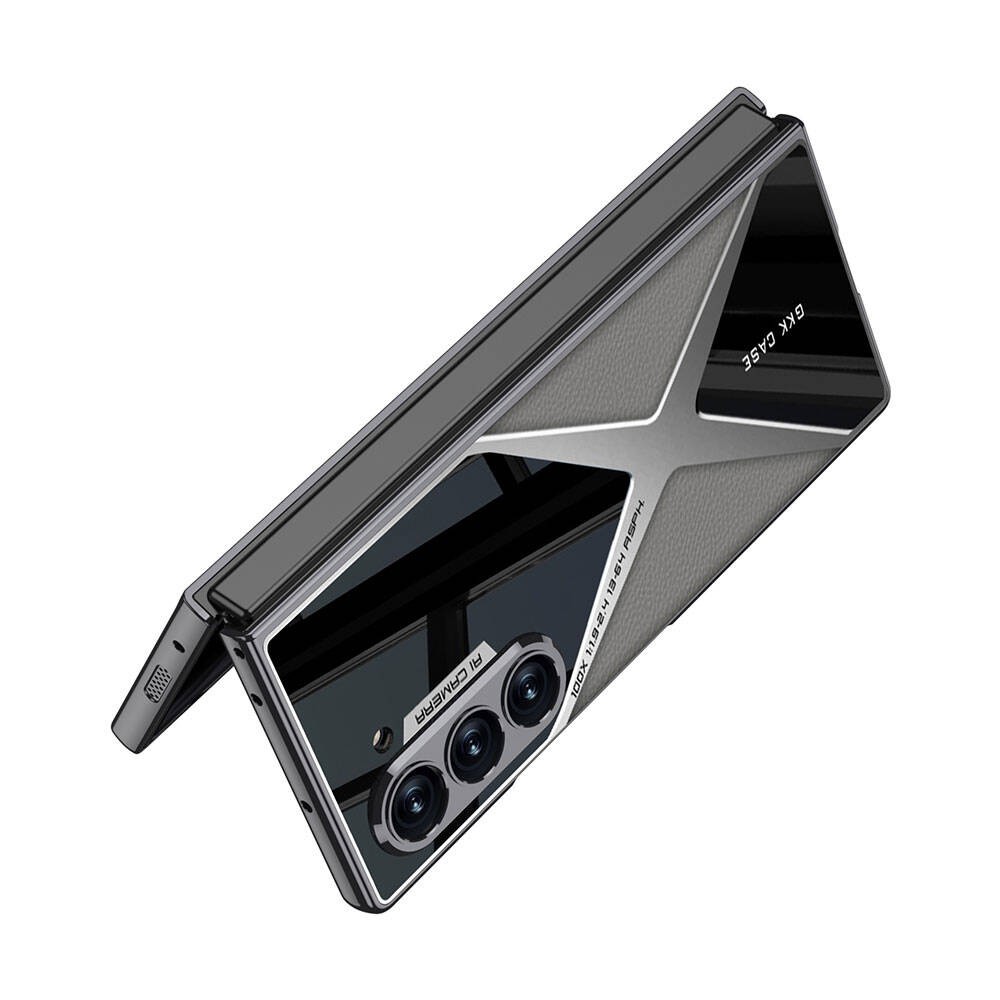 Galaxy Z Fold 6 Ultra İnce Kamera Korumalı PC + Deri Arka Yüzey Zore X-Pro