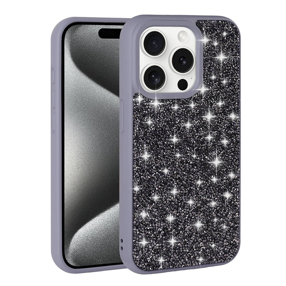 iPhone 15 Pro Parlak Taşlı Tasarım Zore Pırlanta