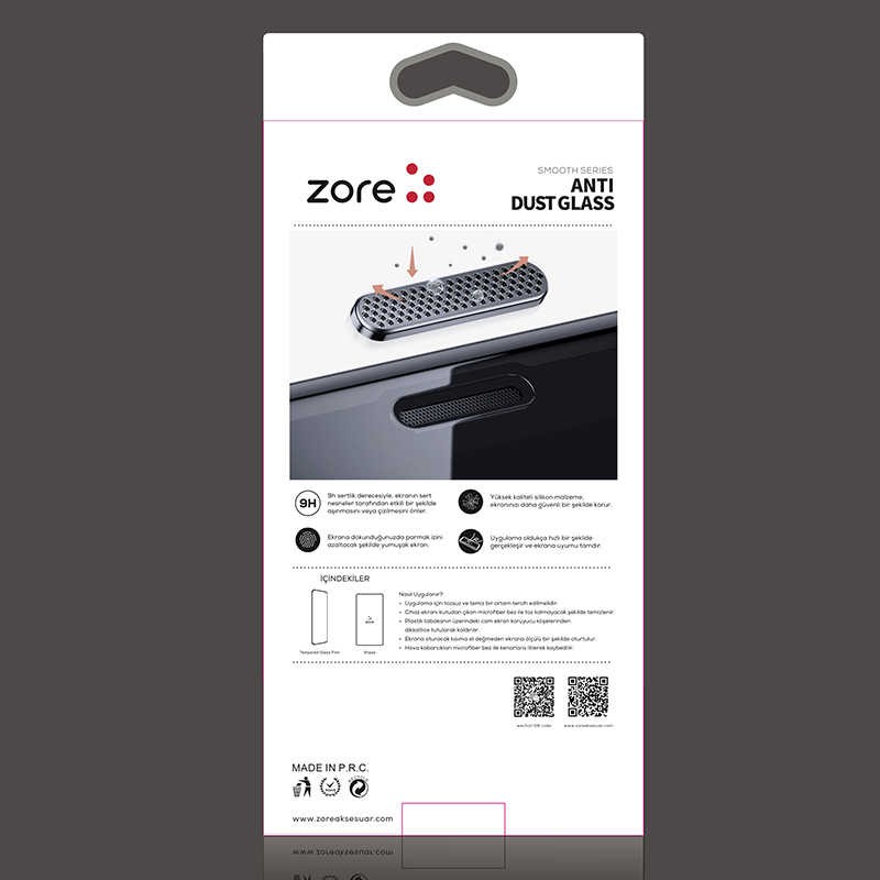 iPhone 12 Mini Zore Anti-Dust Temperli Ekran Koruyucu