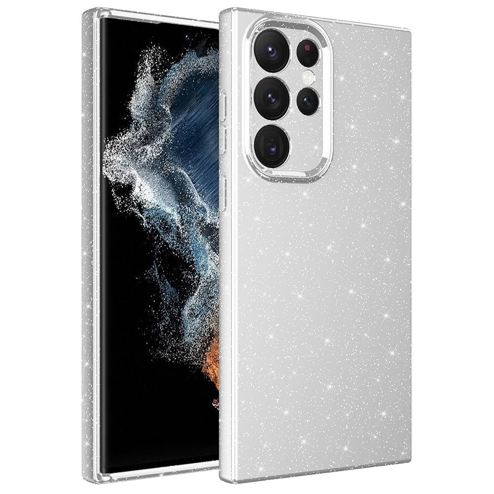 Galaxy S22 Ultra Kamera Korumalı Simli Lüks Zore Koton Kılıf