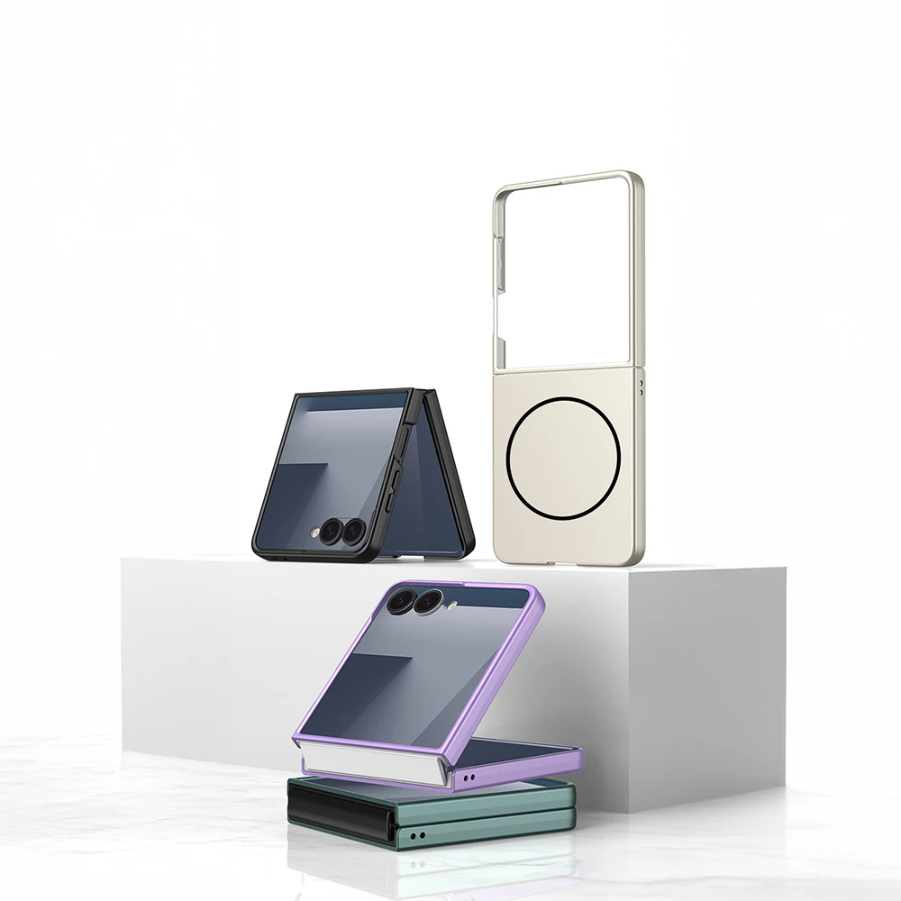 Galaxy Z Flip 7 Kılıf Wireless Şarj Özellikli Zore Kıpta M-safe Kapak