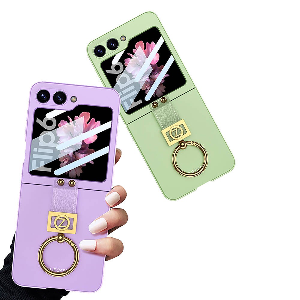 Galaxy Z Flip 6 Case Zore Z Letter Ring Cover