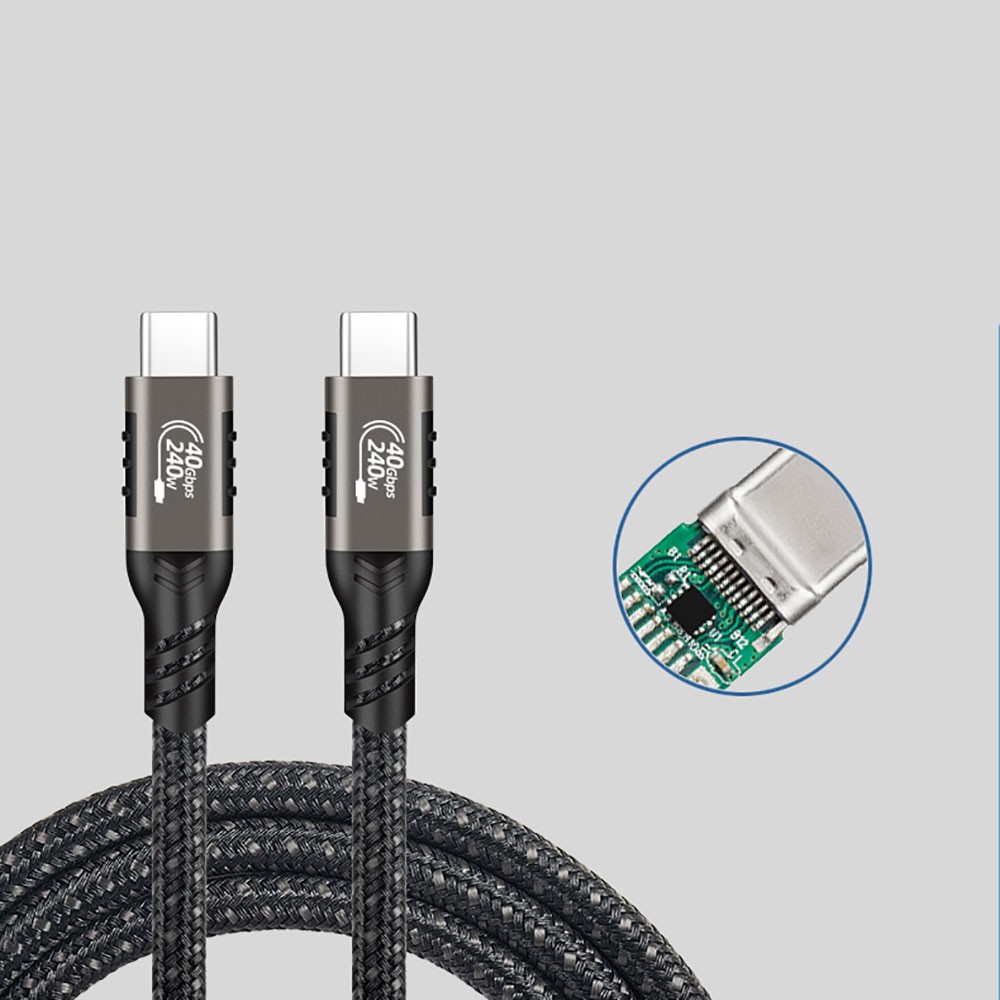 Zore QG01 Type-C to Type-C USB4 PD Data Kablosu 240W 40Gbps 8K@60Hz 1 Metre