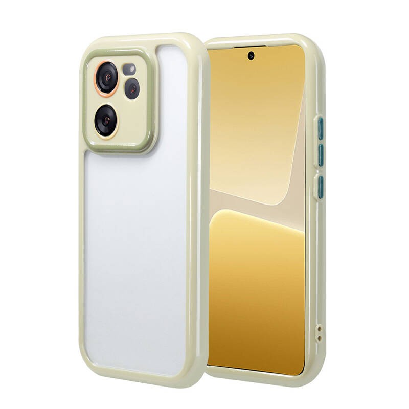 Xiaomi Mi 13T Pro Case Camera Protected Zore Vitamin Cover with Colored Edge and Frame Design