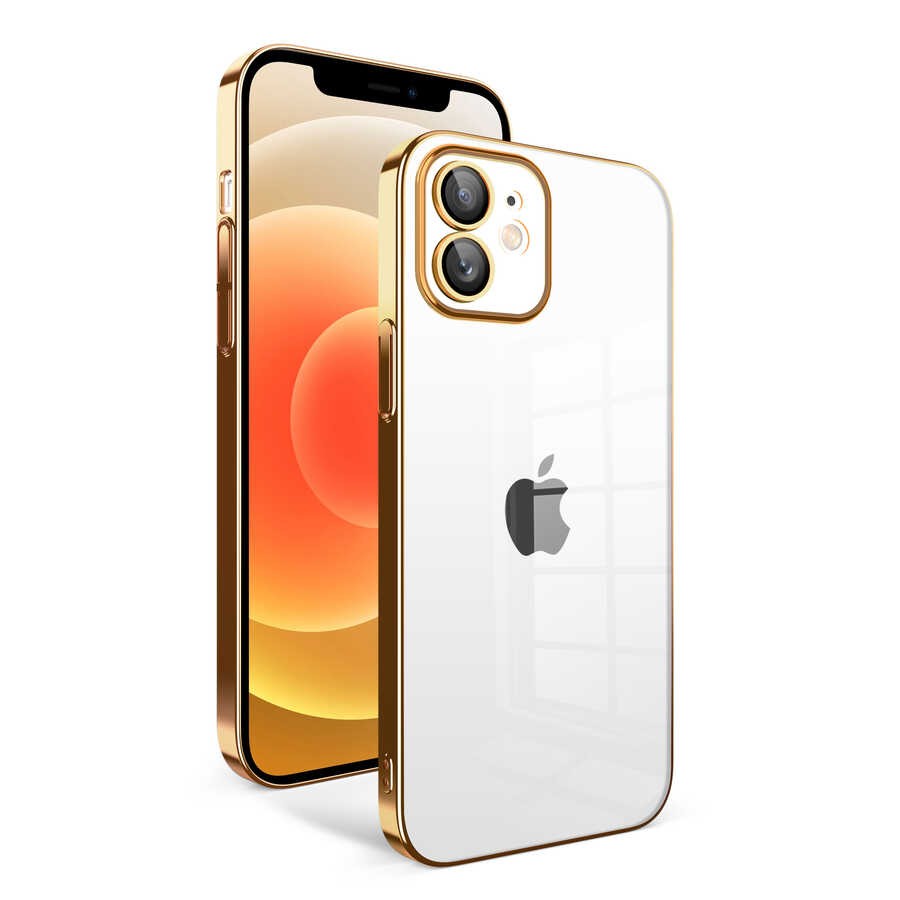 iPhone 12 Kamera Korumalı Renkli Çerçeveli Zore Garaj