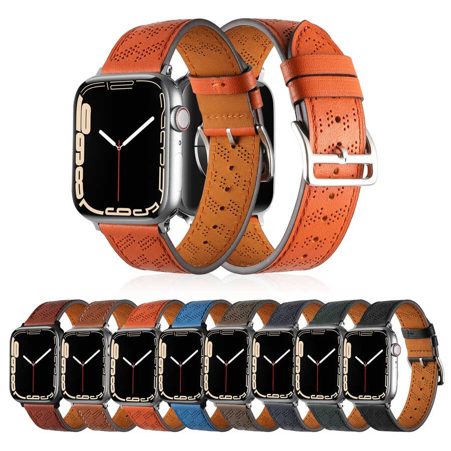 ​​​ Watch 7 45mm KRD-76 PU Deri Kordon Strap Kayış