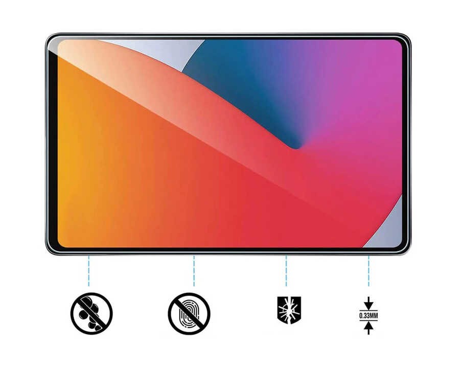 iPad Pro 11 2020 (2.Nesil) Zore 5in1 Tablet Temperli Cam Ekran Koruyucu