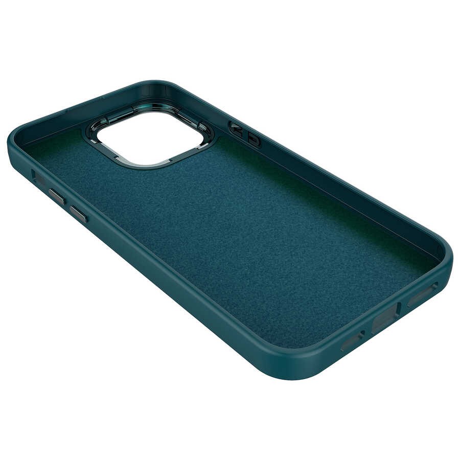 iPhone 12 Pro Metal Çerçeve ve Buton Tasarımlı Silikon Zore Luna Kapak
