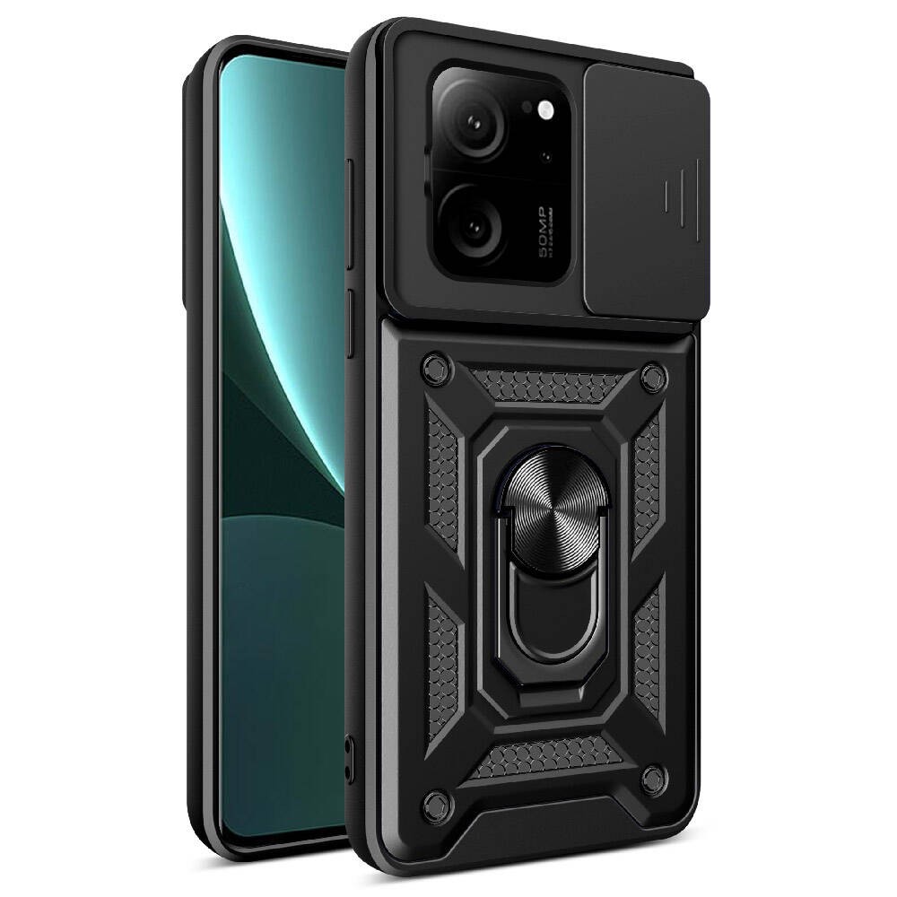 Xiaomi Mi 13T Kılıf Magnetik Standlı Kamera Korumalı Zore Sürgülü Vega Kılıf
