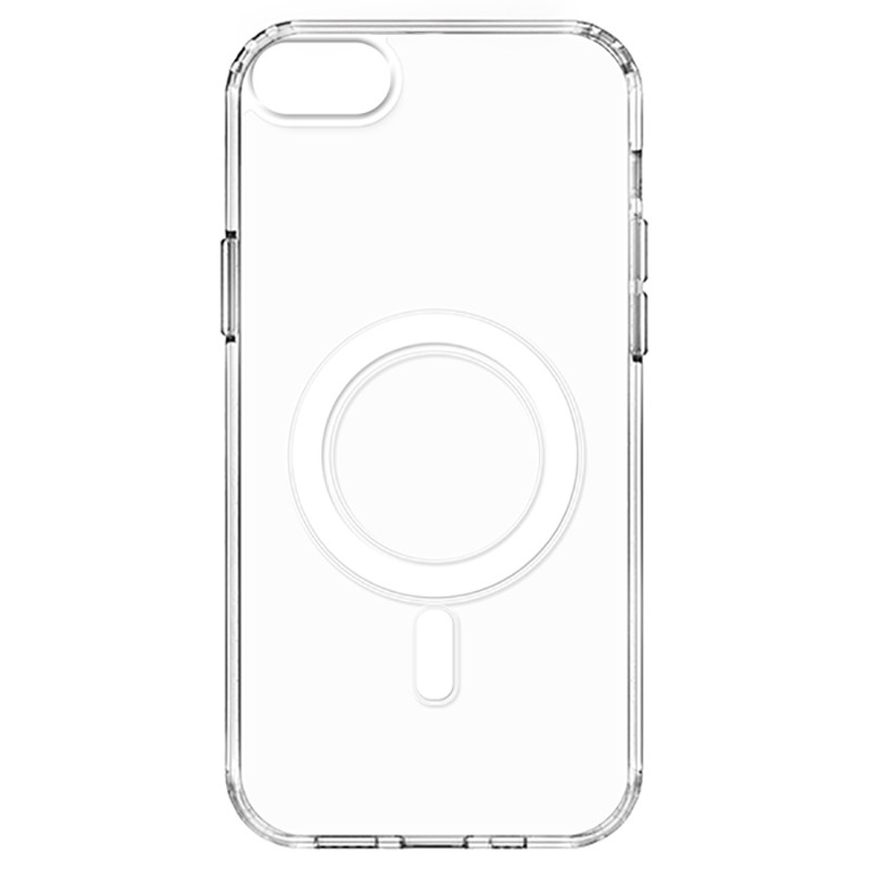 iPhone SE 2020 Compatible Transparent Hard PC Zore Embos Case with Magsafe Charging Feature - Colorless