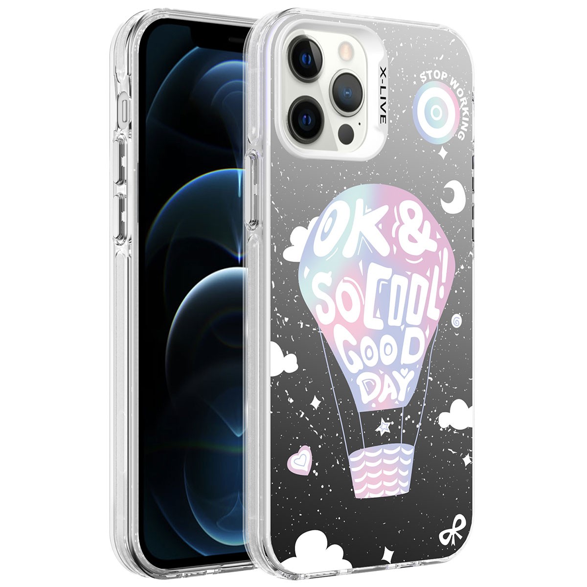 iPhone 12 Pro Desenli Zore Silver Sert