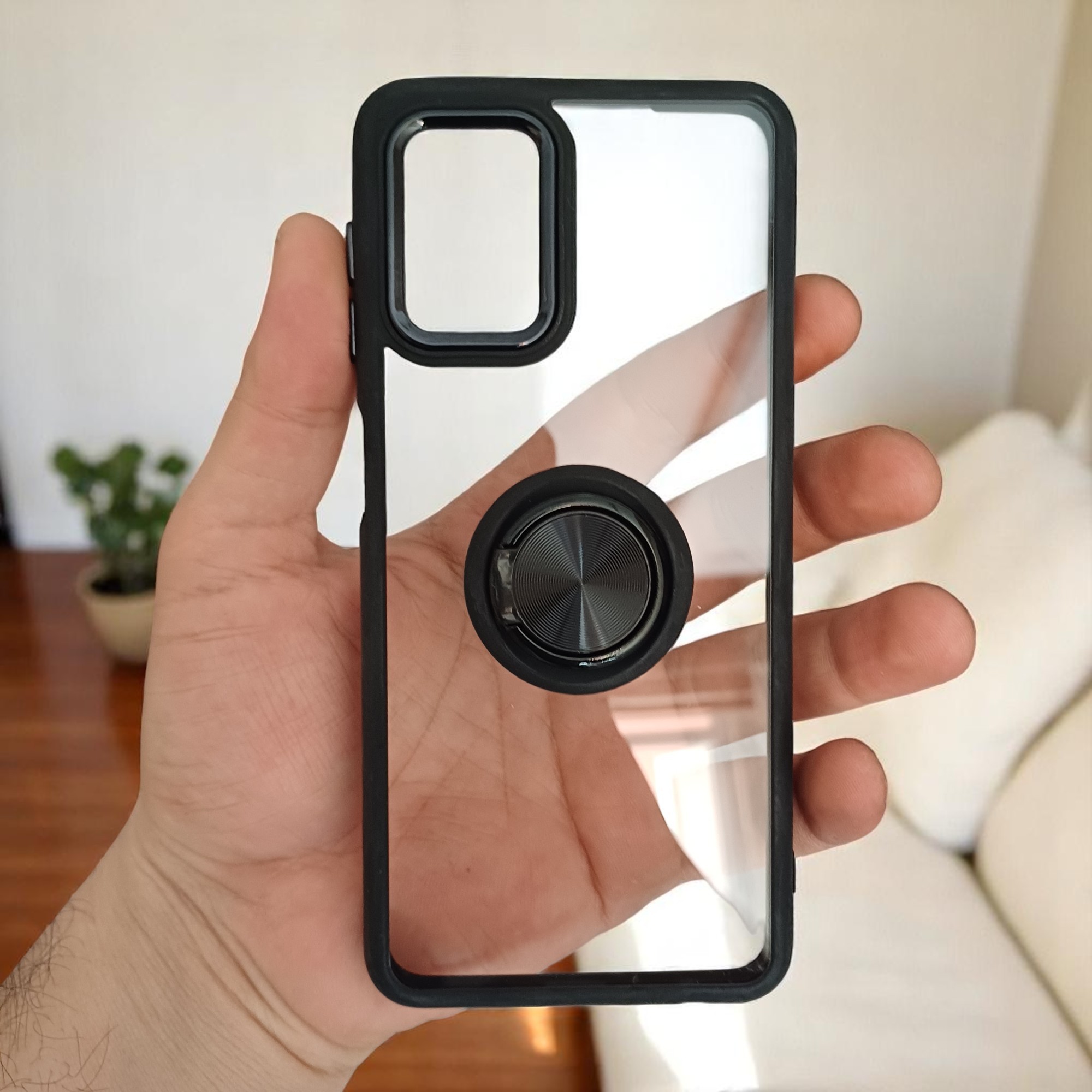 Samsung Galaxy M23 Uyumlu Standlı Kenarları Renkli Kılıf