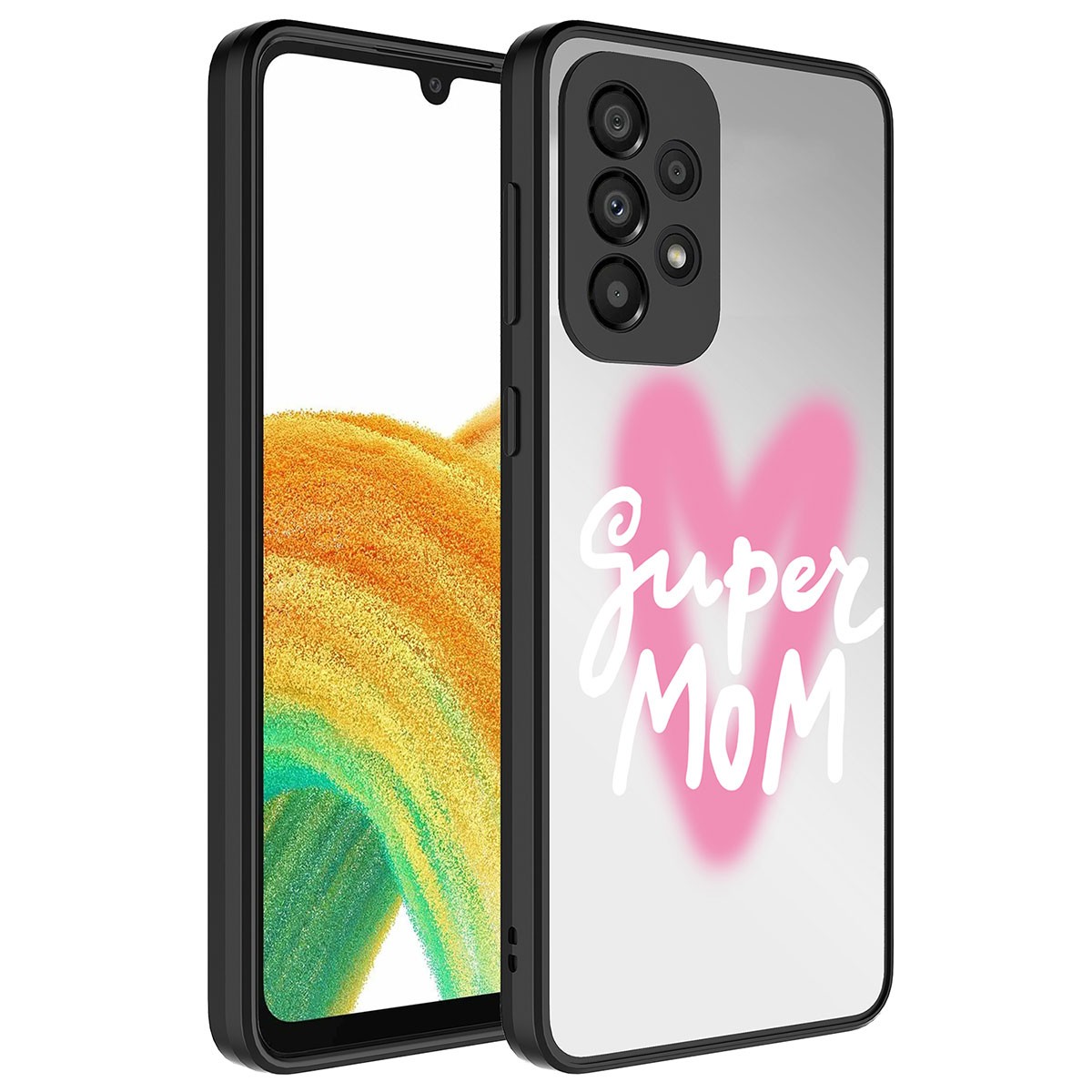 Galaxy A52 Aynalı Desenli Kamera Korumalı Parlak Zore Mirror Kapak