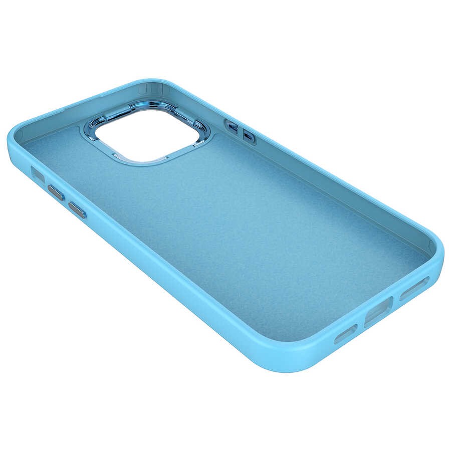 iPhone 12 Pro Metal Çerçeve ve Buton Tasarımlı Silikon Zore Luna Kapak