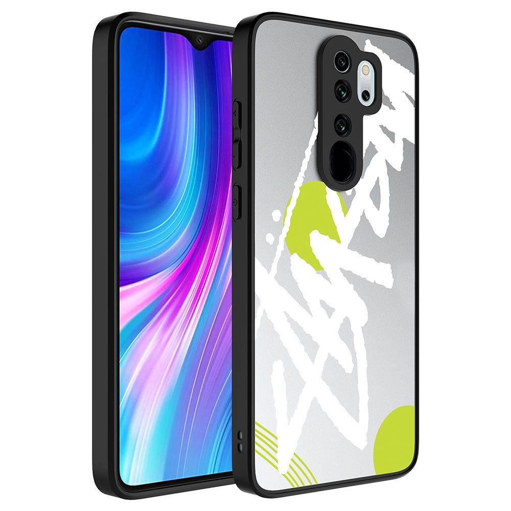 Xiaomi Redmi Note 8 Pro Aynalı Desenli Kamera Korumalı Parlak Zore Mirror Kapak