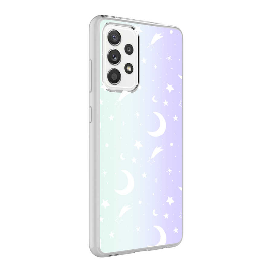 Galaxy A72 Zore M-Blue Desenli Kılıf