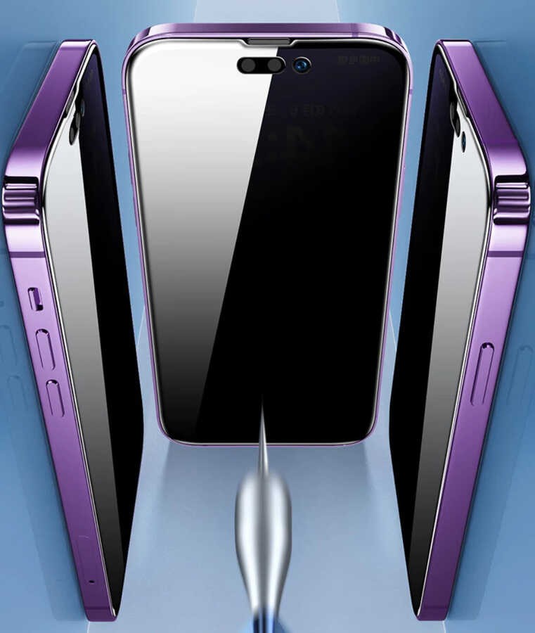 iPhone 15 Pro Max Zore Kor Privacy Cam Ekran Koruyucu