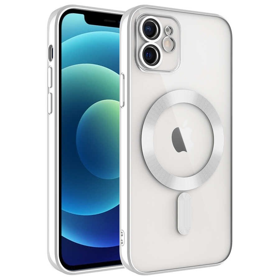 iPhone 12 Kılıf Kamera Korumalı Magsafe Wireless Şarj Özellikli Zore Demre Kılıf