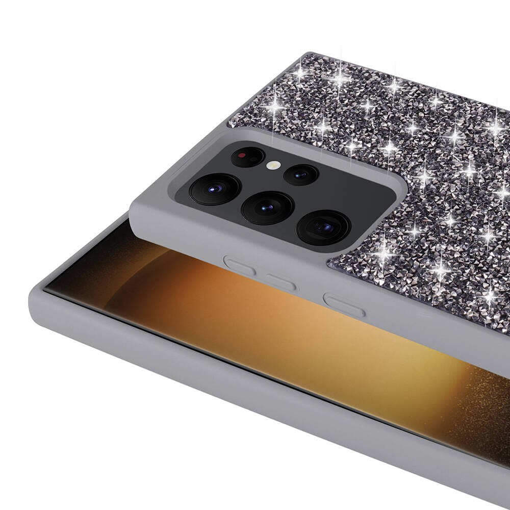 Galaxy S24 Ultra Parlak Taşlı Tasarım Zore Pırlanta