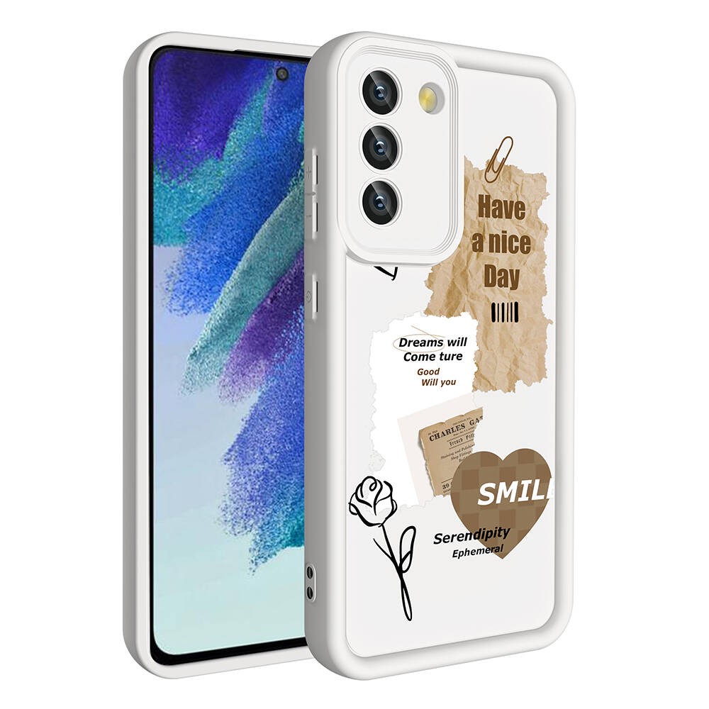 Galaxy S21 FE Kamera Korumalı Baskılı Arka Yüzey Zore Klas Kılıf