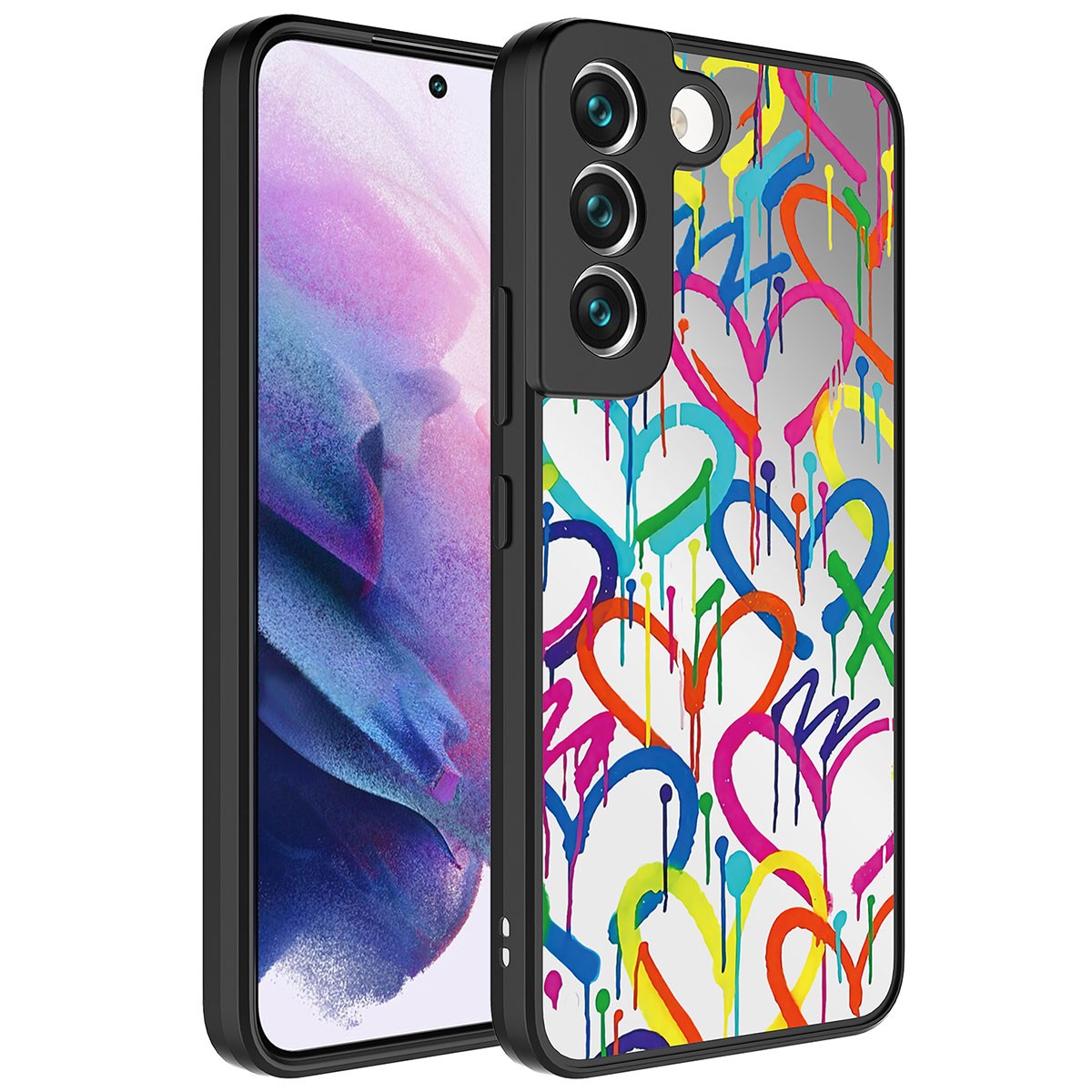Galaxy S21 FE Aynalı Desenli Kamera Korumalı Parlak Zore Mirror Kapak