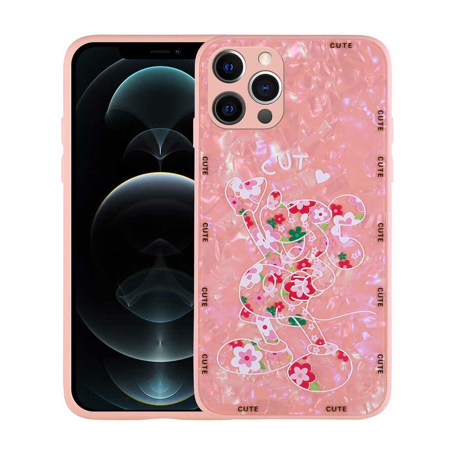 iPhone 12 Pro Desenli Sert Silikon Zore Mumila Kılıf