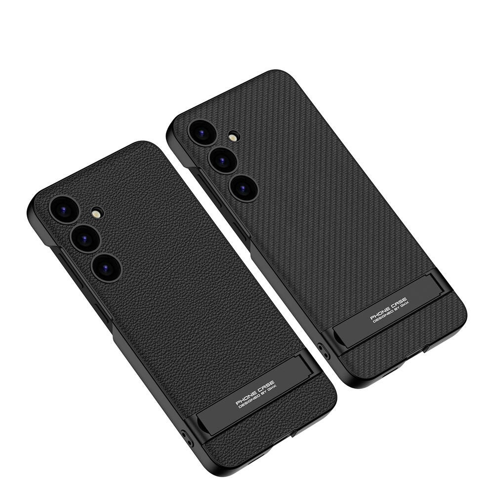 Galaxy S24 Zore Kamera Korumalı Leather Dikey Standlı Ays Kılıf