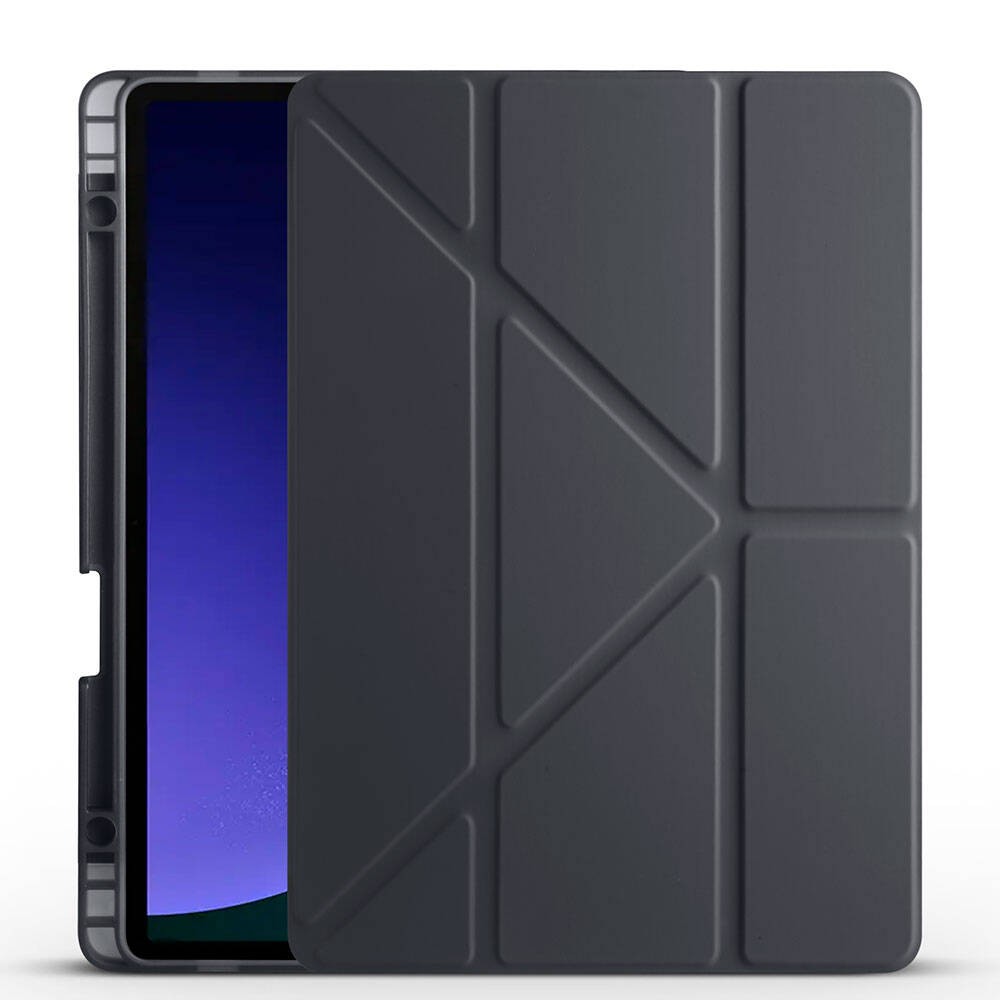 Galaxy Tab S9  Zore Tri Folding Kalem Bölmeli Standlı