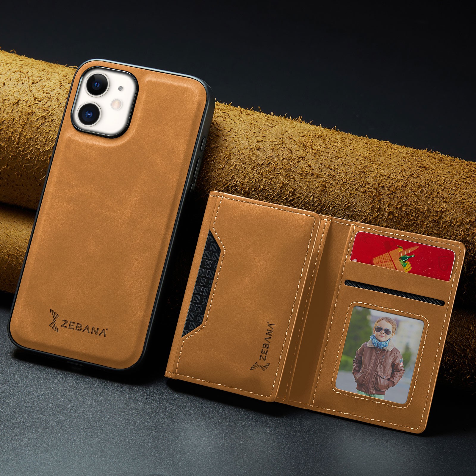 Apple-iphone 11 Uyumlu Zebana 2in1 Elite Class Cüzdanlı Deri Kılıf