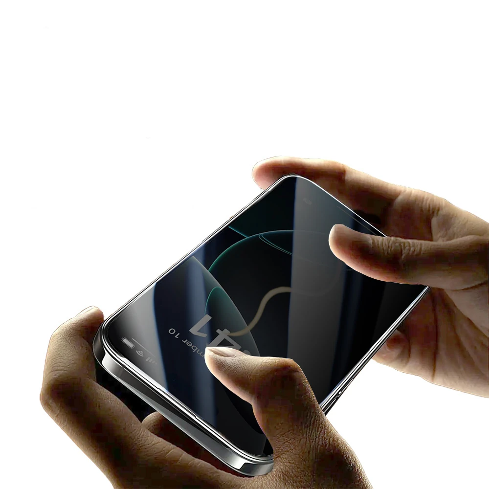 Apple iPhone 14 Zore 2.5D Oliv Privacy Temperli Cam Ekran Koruyucu + Kolay Uygulama Aparatı