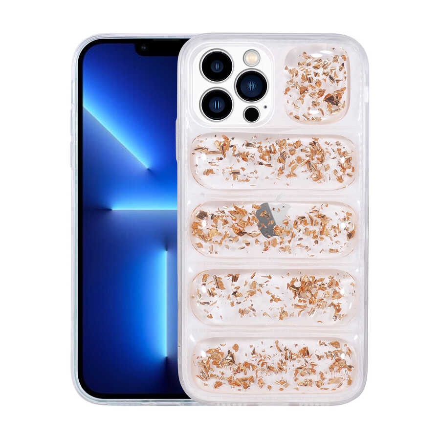 iPhone 12 Pro Kamera Korumalı Simli Airbag'li Zore Dalga