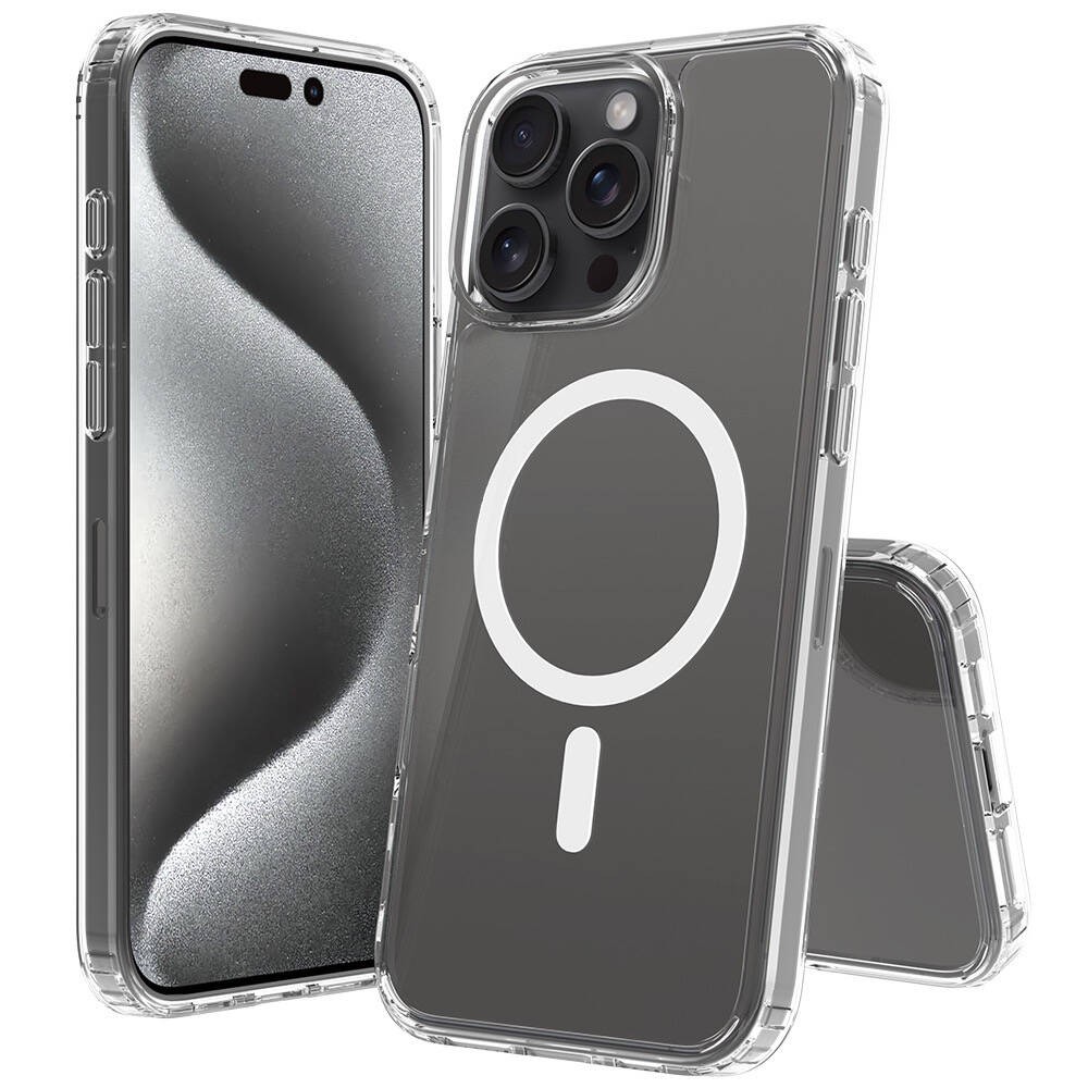 iPhone 16 Pro Max Magsafe Şarj Özellikli Şeffaf Sert PC Zore Embos