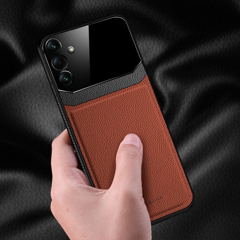 Samsung Galaxy S23 Plus Uyumlu Zebana Lens Pu Deri Kılıf