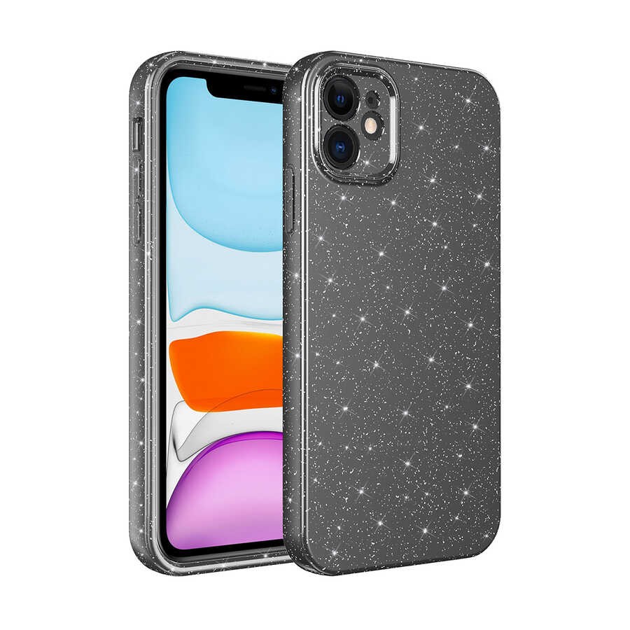 iPhone 12 Kamera Korumalı Simli Lüks Zore Koton Kılıf