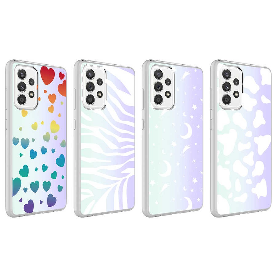 Galaxy A52 Zore M-Blue Desenli Kılıf