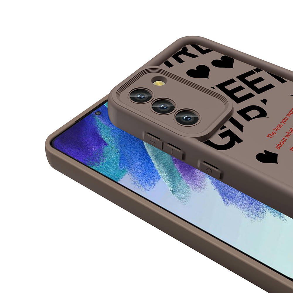 Galaxy S21 FE Kamera Korumalı Baskılı Arka Yüzey Zore Klas Kılıf