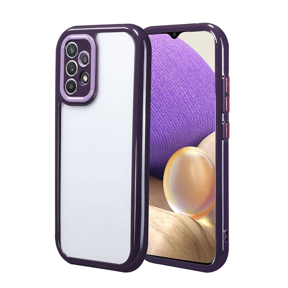 Galaxy A32 4G Kamera Korumalı Renkli Kenar ve Çerçeve Tasarımlı Zore Vitamin Kılıf