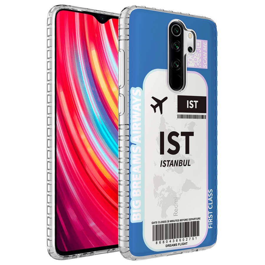 Xiaomi Redmi Note 8 Pro Airbag Kenarlı Renkli Desenli Silikon Zore Elegans Kapak