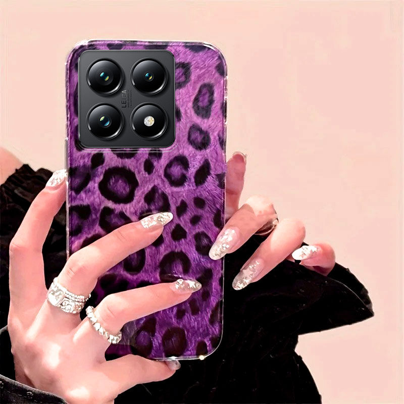 Xiaomi Mi 14T Pro Uyumlu Leopar Desenli Zebana Luxe Silikon Kılıf