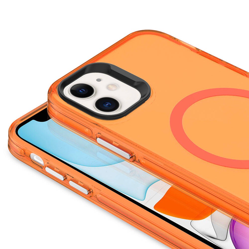 iPhone 11 Uyumlu Zore Magsafe Şarj Özellikli Buzlu Transparan C-Pro Rona Sert Kılıf